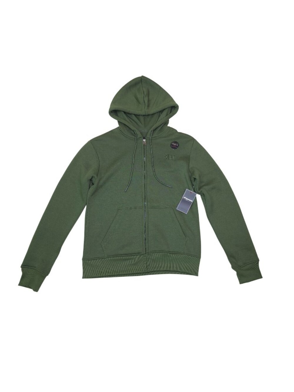 Aeropostale Green Hooded Full-Zip Sweatshirt Small Polyester Cotton Blend Jacket